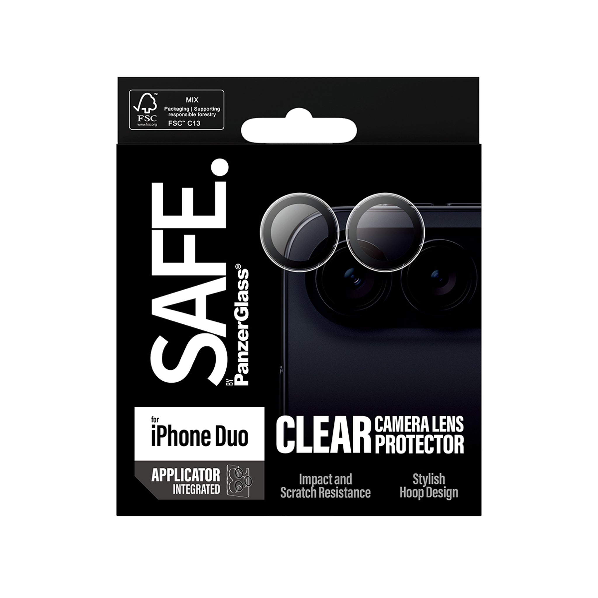 SAFE. by PanzerGlass® Camera Lens Protector Transparent iPhone Duo